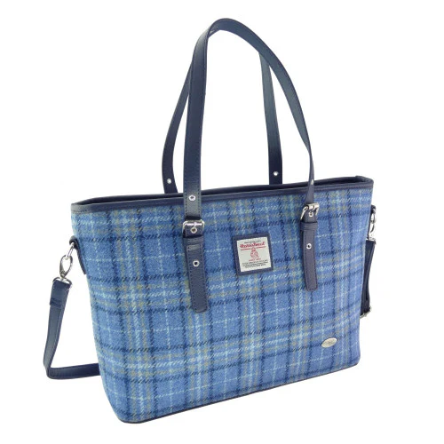Harris Tweed Large Tote Bag with Shoulder Strap - Image 18