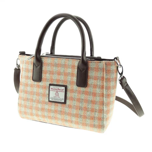 Harris Tweed Small Tote Bag with Shoulder Strap - Image 10